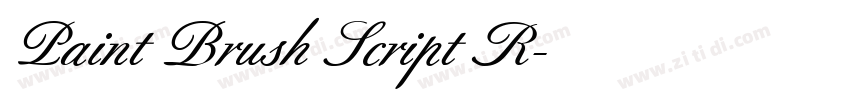 Paint Brush Script R字体转换